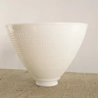 Vintage White Milk Glass Waffle Pattern Diffuser Lamp Shade 8” Wide - 2” Fitter