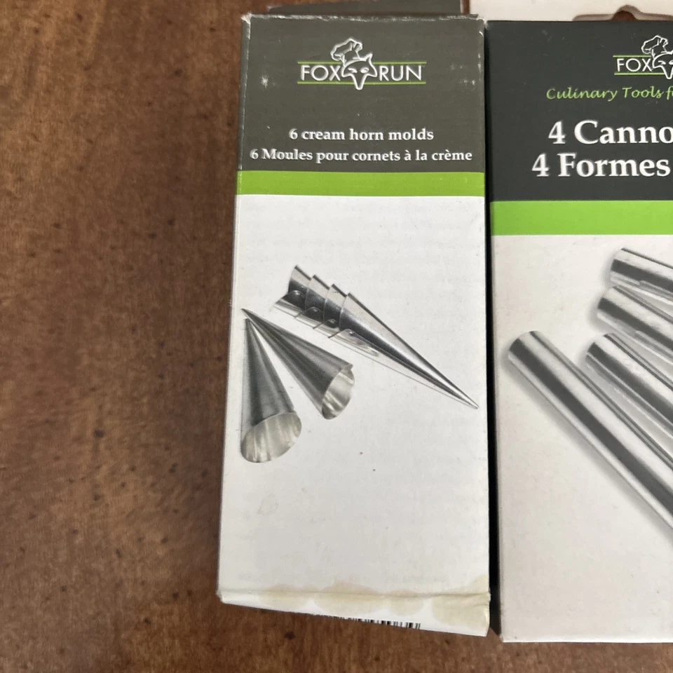 LOT of  Fox Run 4 Cannoli Forms & 6 Cream Horn Molds Stainless NEW - Image 3 of 4