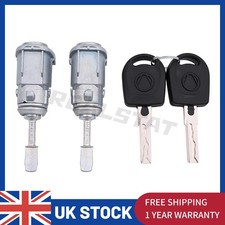 Image of Front Left +Right Door Lock Barrel W/Keys For Skoda Fabia VW Golf Polo 604837167