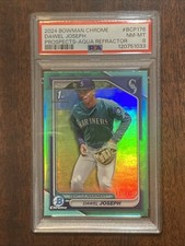 2024 Bowman Chrome Prospects Aqua #BCP-176 Dawel Joseph 1st 115/125 Mariners HD