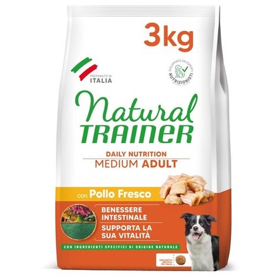 Natural Natural Medium Chicken Rice kg. 3 Dry Food for Dogs, Multicoloured, O...