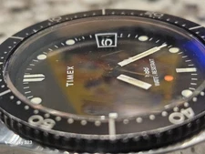 Timex Vintage Diver Watch Red Dot Mechanical Manual Wind