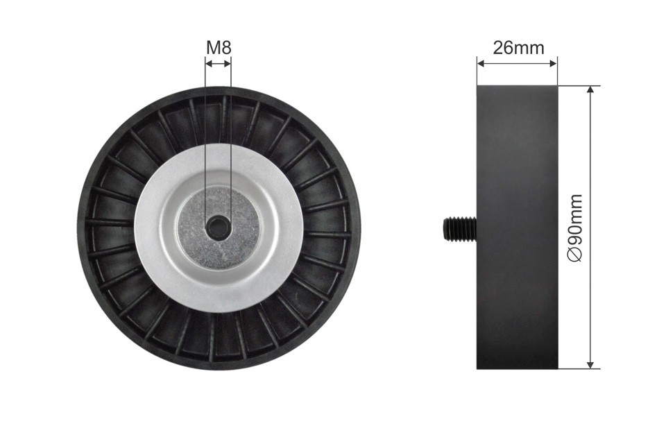 Pulley Idler V-Belt For Audi A4 B5 A4 B6 A4 B7 A6 Seat Exeo 00- - Image 6