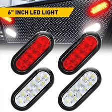 4pcs 6 Inch Oval Led Trailer Lights Red And White Led 10 Tail Lights For 4pcs 6 Inch Oval Led Trailer Lights Red And White Led 10 Tail Lights For