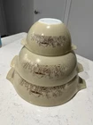 Vintage Pyrex Forest Fancies Mushroom Cinderella Nesting Mixing Bowls Set of 3