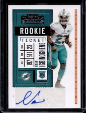 2020 Panini Contenders Noah Igbinoghene Auto RC Rookie Ticket #145 Dolphins