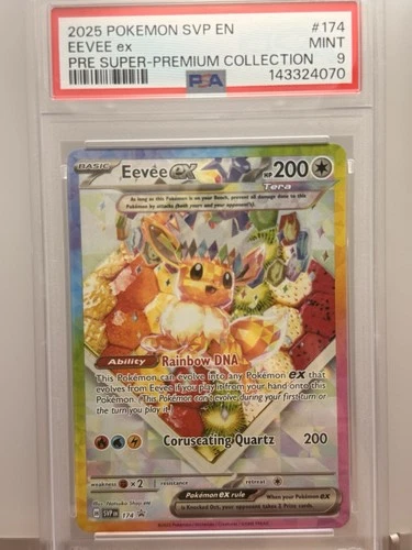 2025 POKEMON SVP EN-SV BLACK STAR PROMO #174 EEVEE EX PSA 9