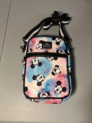 Disney Mickey Mouse Crossbody Tie Dye Bag Pink Blue NEW From Bioworld