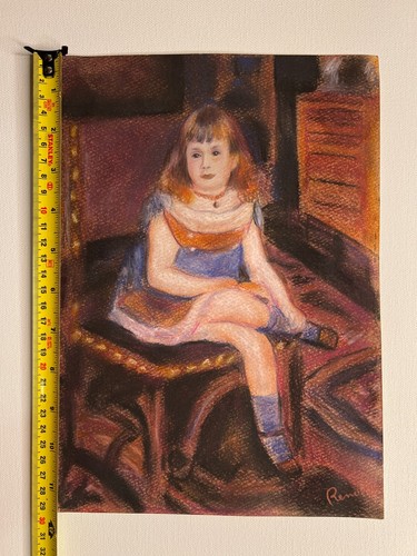 Pierre-Auguste Renoir Drawing on paper (Handmade) signed and stamped vtg art - Picture 4 of 5