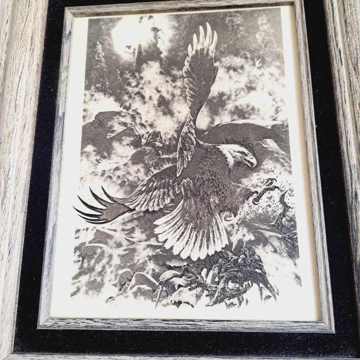 Timberline Bald Eagle Bill O’Neill Timberline Bald Eagle By Bill O'Neill 1982 Etched Vintage Marble