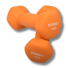 Image of Exersci Neoprene Dumbbells 1-10kg Weights Pair Fitness Yoga Gym Dumbbells