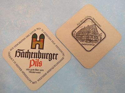Beer Coaster ~ Brauerei Schneider Hachenburger Pils Bier ~ Gebhardshain, GERMANY