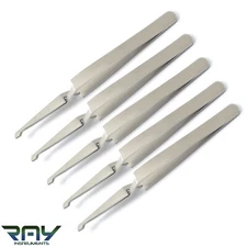 5Pcs Orthodontic Reverse Action Tweezers Dental Bracket Holding Removing Forceps