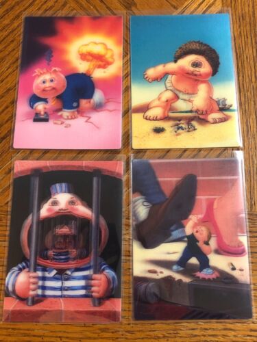 2011 Garbage Pail Kids Flashback Series 3 3D Cards - lot of 4 - Picture 1 of 2