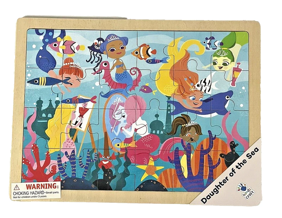 Real Wood Robotime Hands Craft Daughter of the Sea 24 Piece Jigsaw Puzzle DY2403 - Image 2 of 4