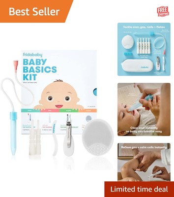 Stylish Baby Essentials Kit: Nasal Aspirator, Nail Files & Gas Relief Tube