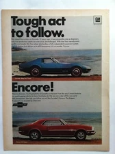 1968 CHEVROLET CORVETTE STING RAY COUPE - CAMARO SS - original GM VETTE AD