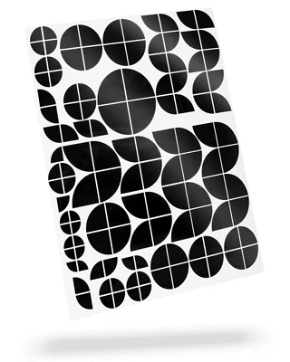 Blackshell Aufkleber passend für alle BMW Embleme - 124 tlg. in schwarz glänzend