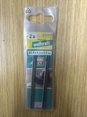 Wolfcraft Wendehobelmesser-Set - 4113000 - Hartmetall 2 Stück für Hobel - neu
