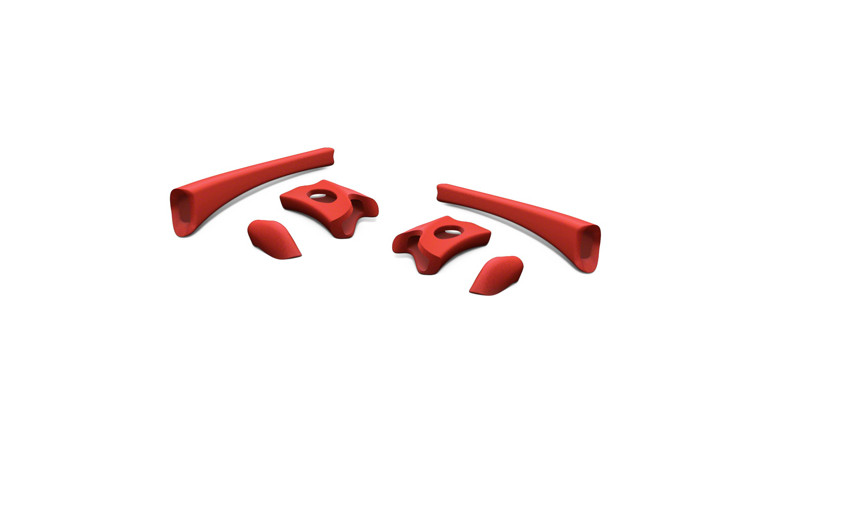 Oakley Flak Jacket Earsock Nosepiece Kit Set Red 06-214 Sunglasses Rubbers New 
