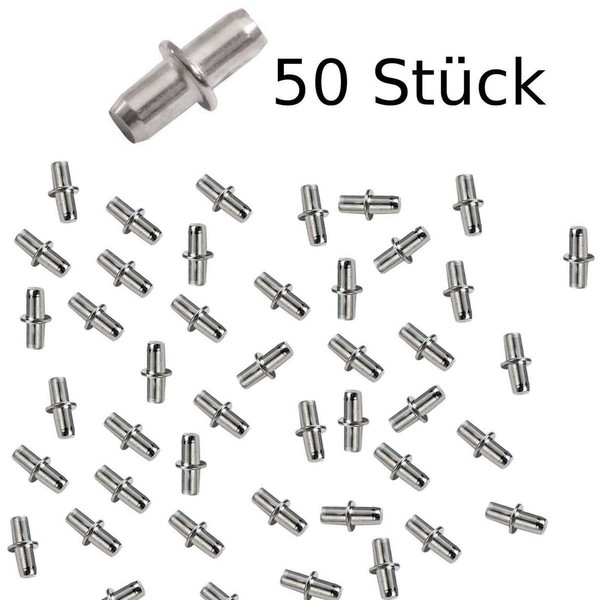 Regalbolzen 5Mm Silber 50 StüCk Regal Bolzen Pins Regalstift Metall Regalstifte-image