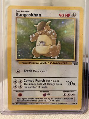 POKEMON Card JUNGLE SET KANGASKHAN #115 Black Star Rare - Holo | eBay