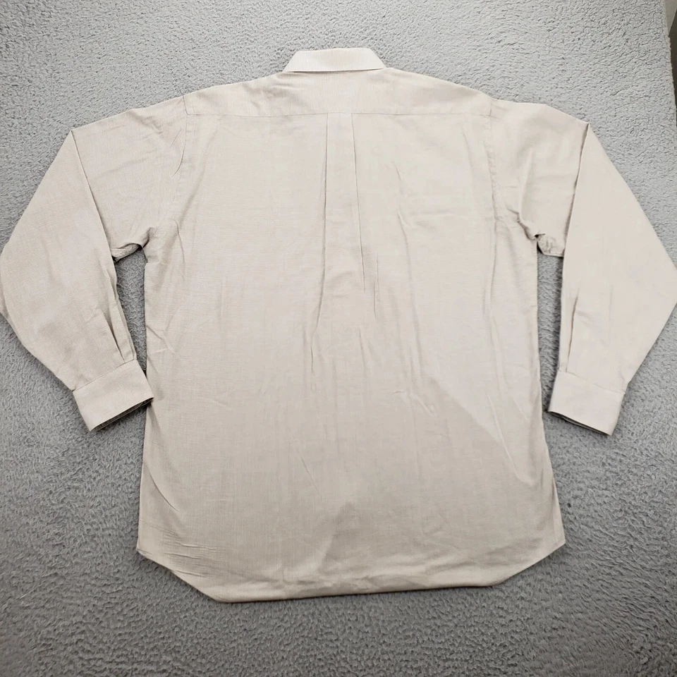 Camisa Roberto Villini Para Hombre 15 1/2 34/35 Marrón Abotonada Manga Larga Clásica Foto 3 de 4