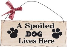 Wood Dog Cat Sign Decor Dog Lover Sign, Hanging Pet Sign for Home Decor