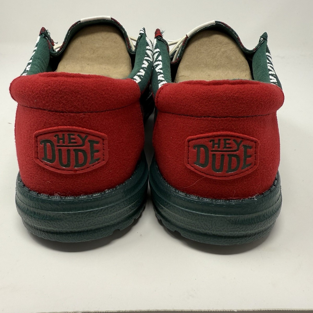 Hey Dude Wally Holiday Cheers Shoes Mens Size 10 Green Multi Casual Comfort Xmas Amazon.com: HEYDUDE Wally Fishmas Sweater Pine Green/Multi  main image 4