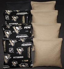 All Weather PITTSBURGH PENGUINS Cornhole Bean Bags Waterproof