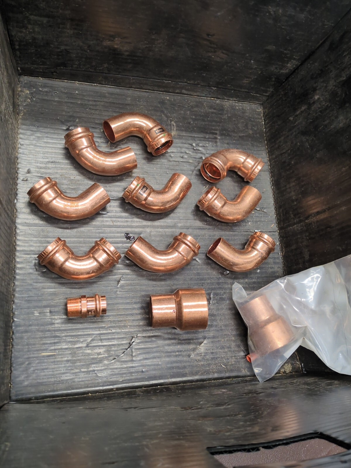 Viega + Streamline Elbow Coupling Copper 12 Mixed Lot Items
