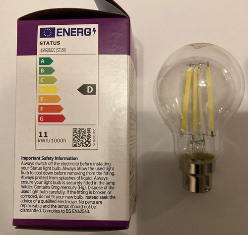 100w Clear Bayonet GLS Light Bulbs Warm,Cool,Daylight = 11/10.5w Watt LED B22 BC - Picture 13 of 16