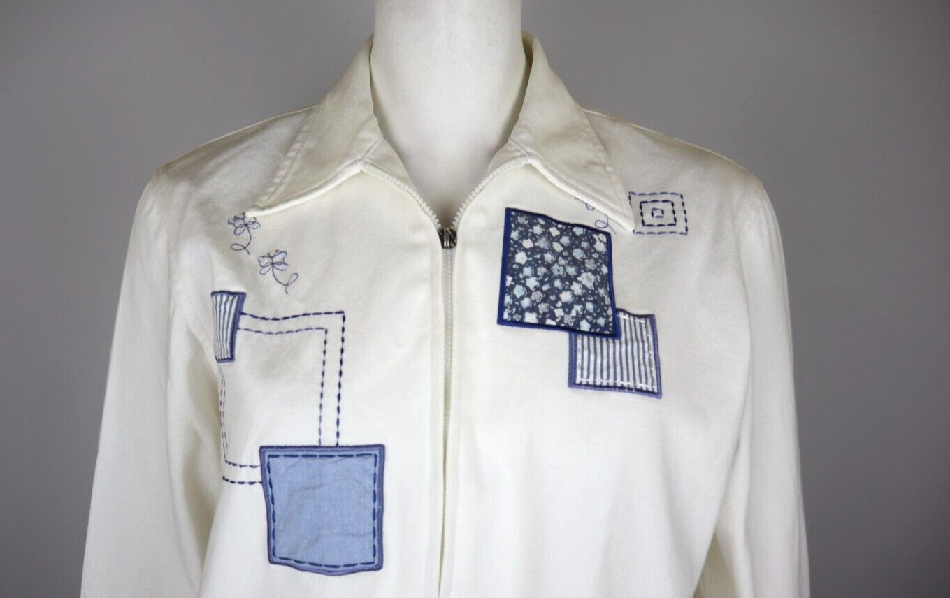 ALFRED DUNNER - WOMEN'S WHITE PATCHWORK BUTTERFLY… - image 2