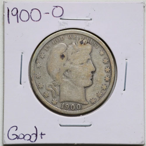 1900-O 50C Barber Liberty Head Half Dollar in Good+ Condition #2566