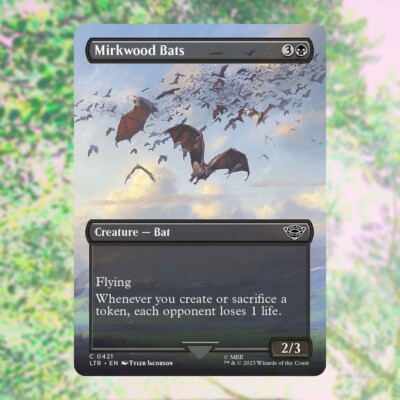 MTG - Mirkwood Bats - LTR Lord of the Rings Borderless Common NM