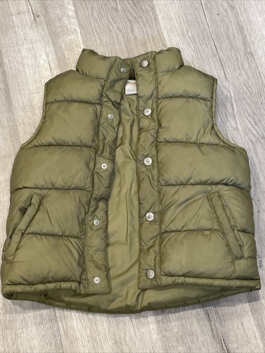 Gymboree Kids Boys Size 7-8 Years. Puffer Vest Snap Front Green - Picture 3 of 5