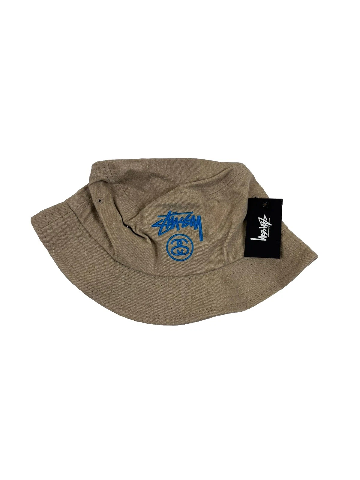 stüssy stock lock pigment dyed bucket hat khaki S/M