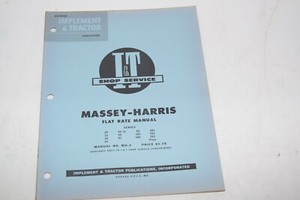 Vintage 1956 I & T Shop Service Massey-Harris Flat Rate ...
