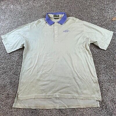 Descente Polo Shirt Mens Extra Large Yellow Golf Golfing Descente Polo Shirt Mens Extra Large Yellow Golf Golfing