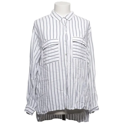 Zara Basic, chemise, taille : XL, modèle : zara basic, blanc/gris, viscose #u7q - Photo 1/4
