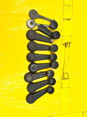 *LOT BLACK VW Bug Bus Rabbit Golf Jetta Scirocco Passat Window Cranks 111837579B