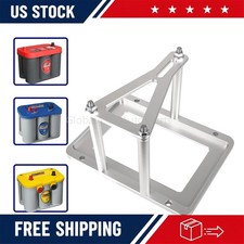 New Billet Car Battery Tray Hold Down Trunk Relocation Box Aluminum Racing Mount