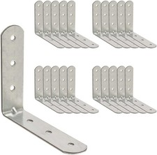 20 x Angle Bracket (60 x 60 x 16) 90 Degree L Shape Corner Brace Plate Wood