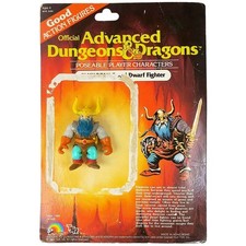 Elkhorn Dwarf Fighter  1983 LJN AD&D Figure  Carded  No Accessories  TSR Toy