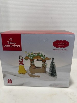 St. Nicholas Square Village Disney Princess Snow White Well Hand Painted