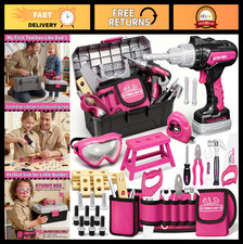 50 Pcs Kids Tool Set with Tool Belt - Toddler Construction Playset, Fun Educat