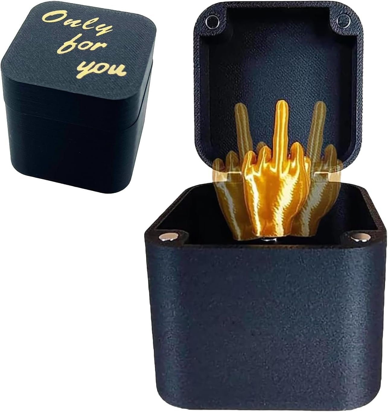 Middle Finger in a Box - Funny Gag Gift for Men's Birthday