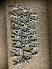 Marx Cavalry 45mm Silver Plastic Vtg 1950s Cowboy Western Playset Lot of 24 HTF