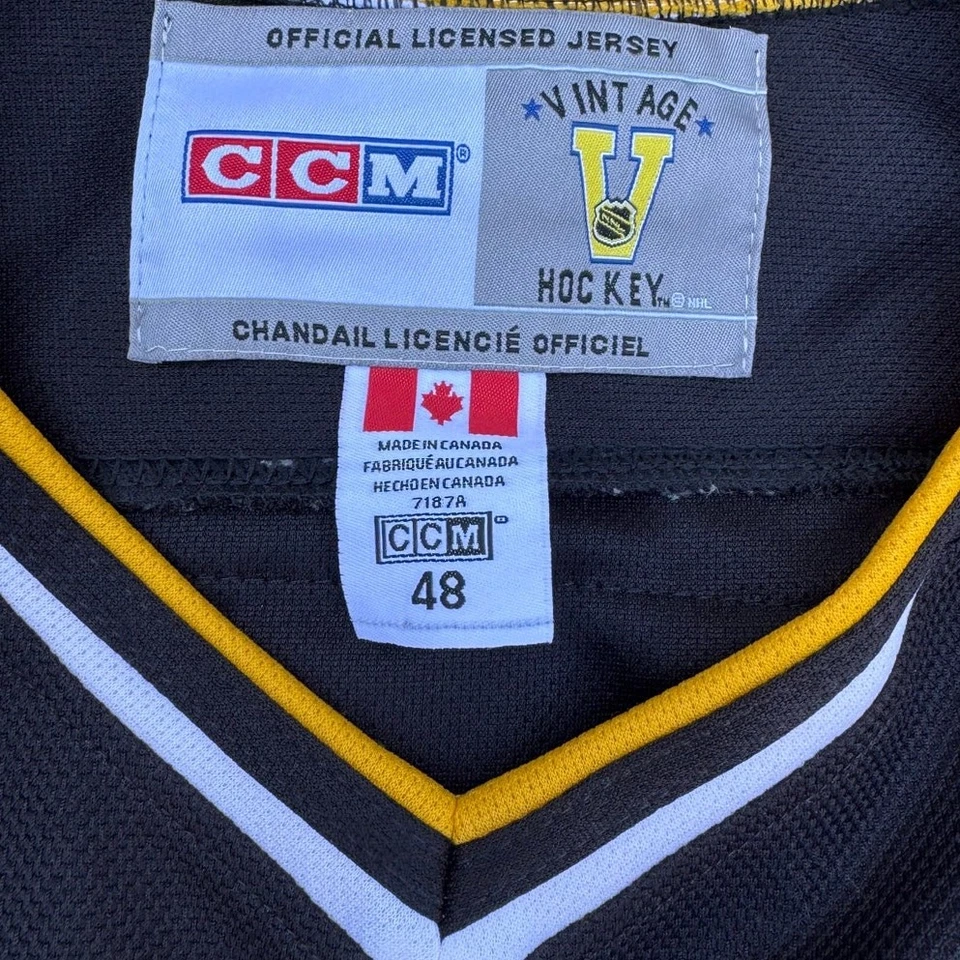 CCM Vintage Hockey Jersey Pittsburgh Penguins Mario Lemieux #66 Mens Size 48 - Image 4 of 4