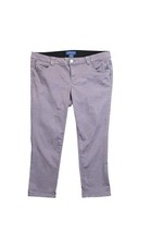 Democracy Women's Purple Pants Cotton Polyester Rayon Spandex Stretch Flat Front